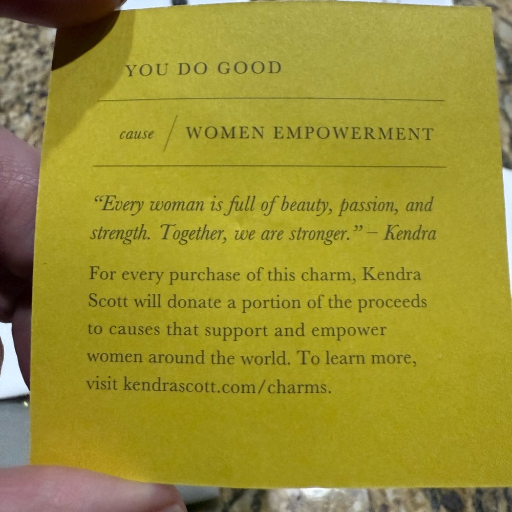 Kendra Scott Color Bar Charm, Women Empowerment Rose - Picture 3 of 5